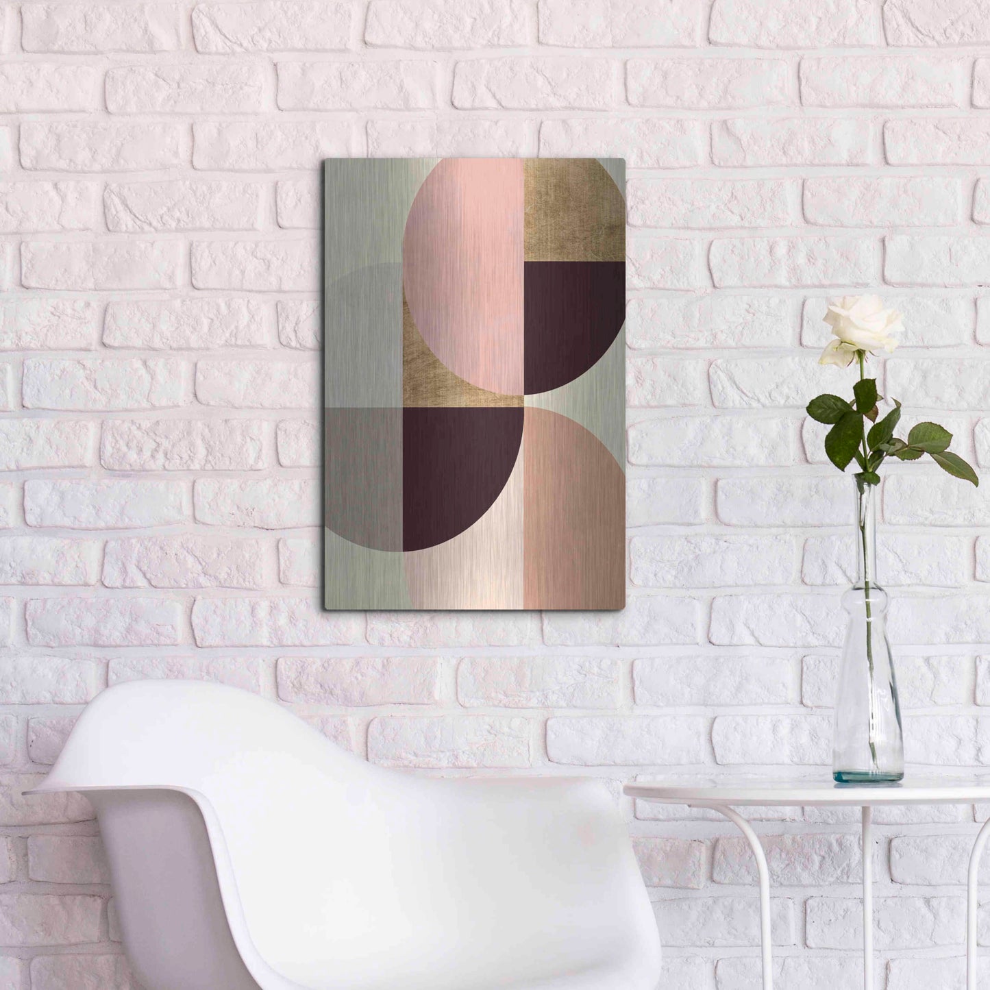 Luxe Metal Art 'Wonder Wheels I' by Annie Warren, Metal Wall Art,16x24