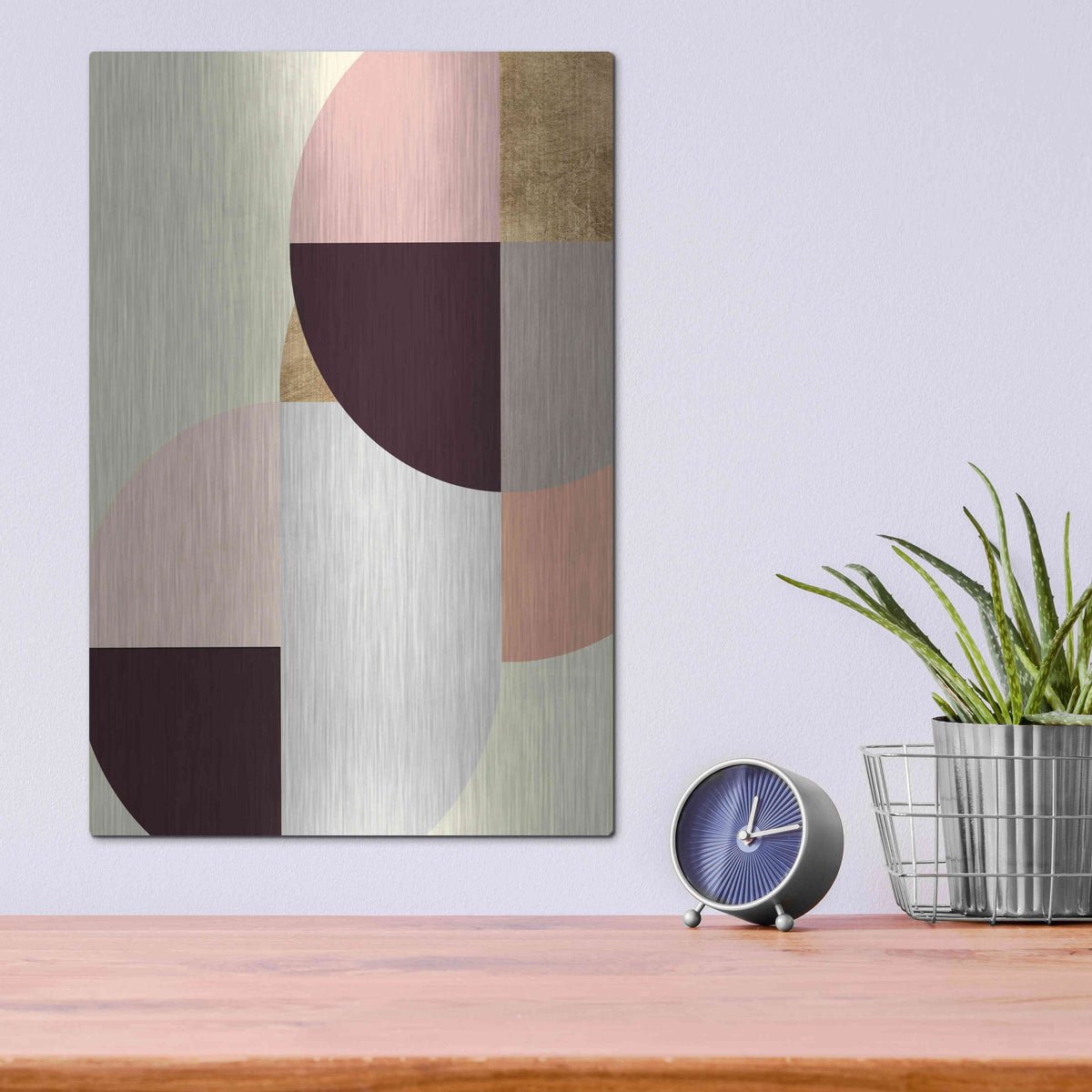 Luxe Metal Art 'Wonder Wheels II' by Annie Warren, Metal Wall Art,12x16