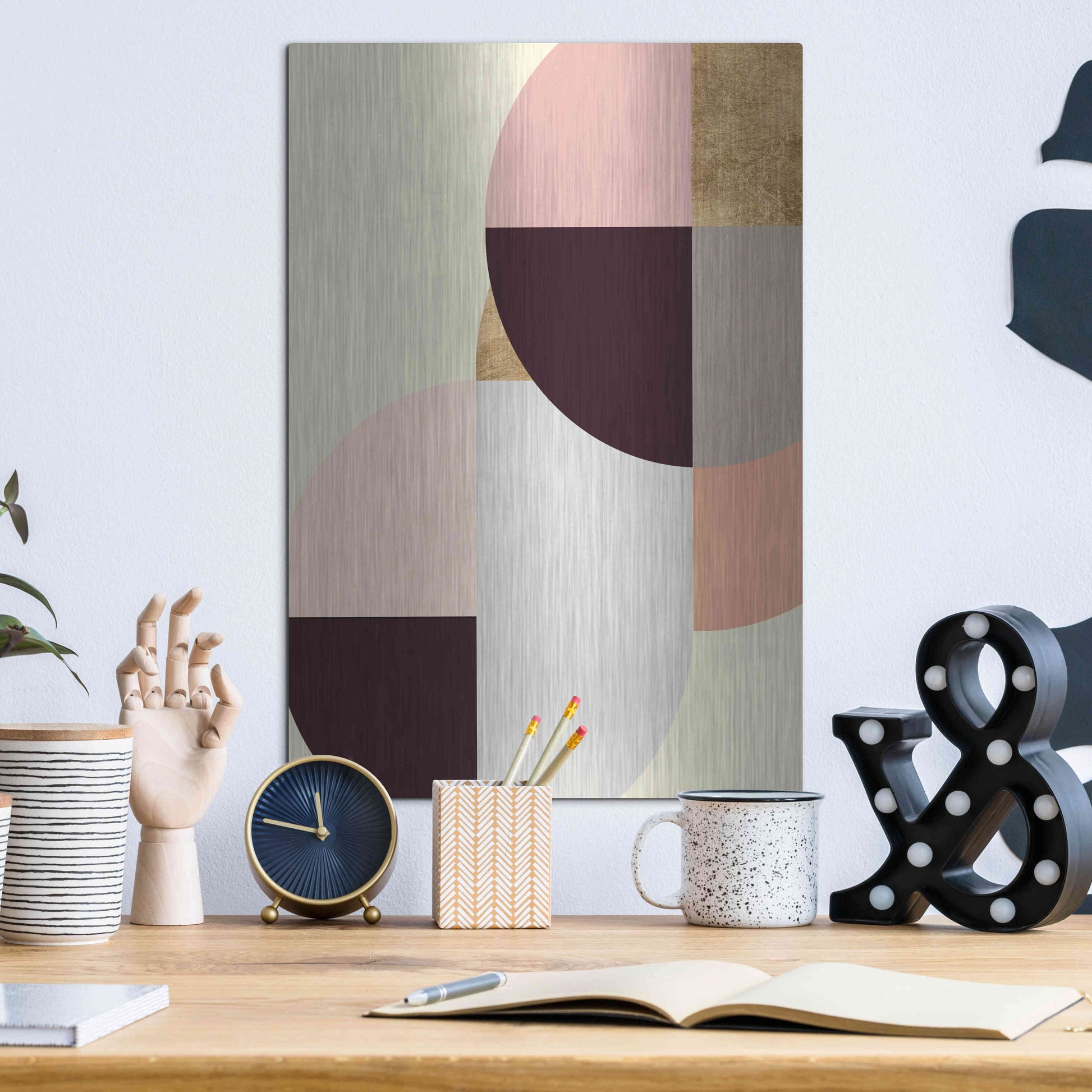 Luxe Metal Art 'Wonder Wheels II' by Annie Warren, Metal Wall Art,12x16