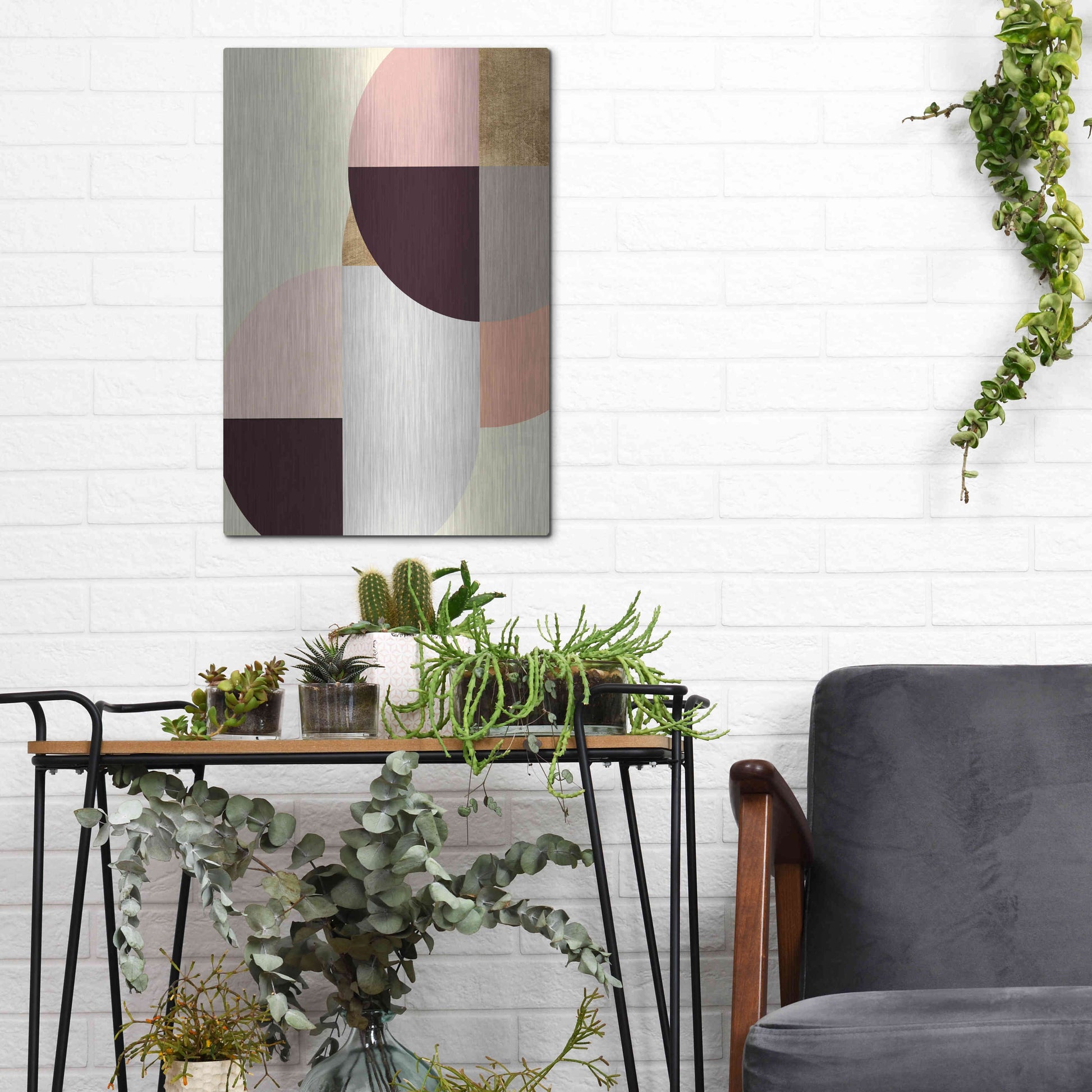 Luxe Metal Art 'Wonder Wheels II' by Annie Warren, Metal Wall Art,12x16