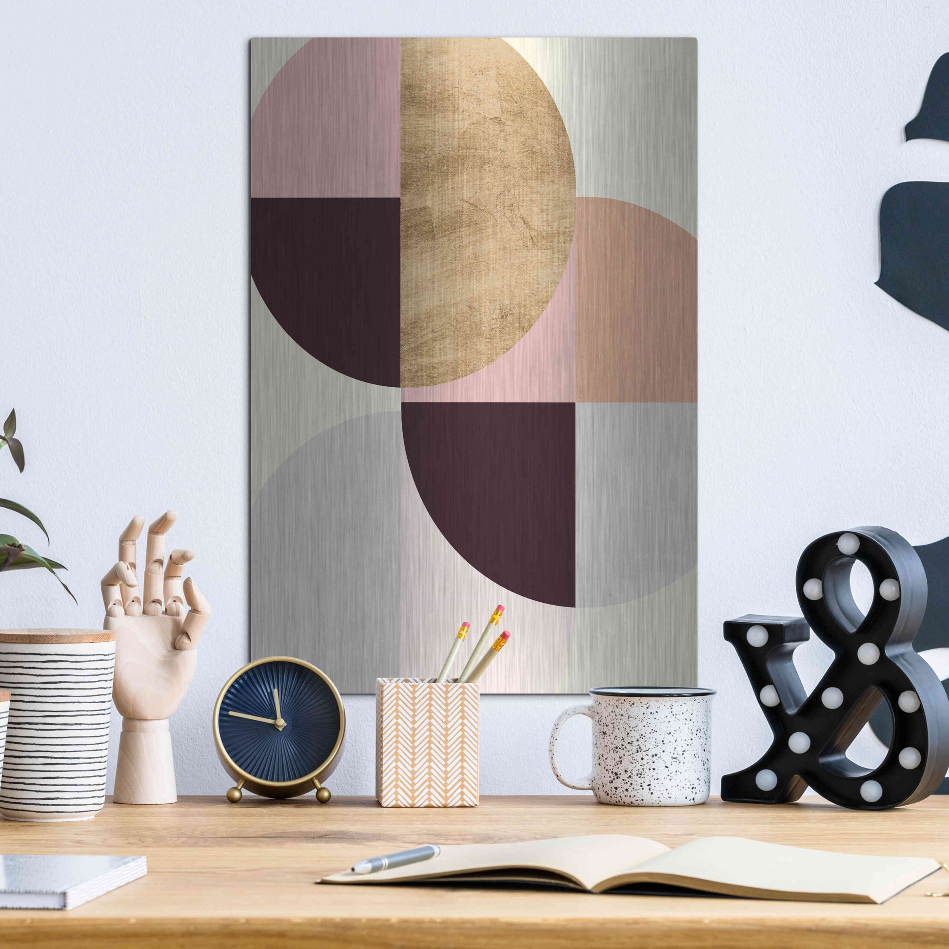 Luxe Metal Art 'Wonder Wheels III' by Annie Warren, Metal Wall Art,12x16