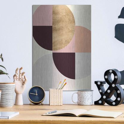 Luxe Metal Art 'Wonder Wheels III' by Annie Warren, Metal Wall Art,12x16