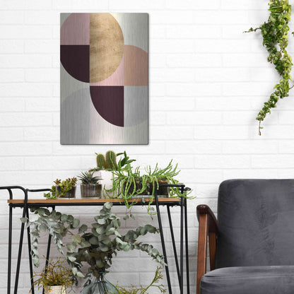 Luxe Metal Art 'Wonder Wheels III' by Annie Warren, Metal Wall Art,12x16