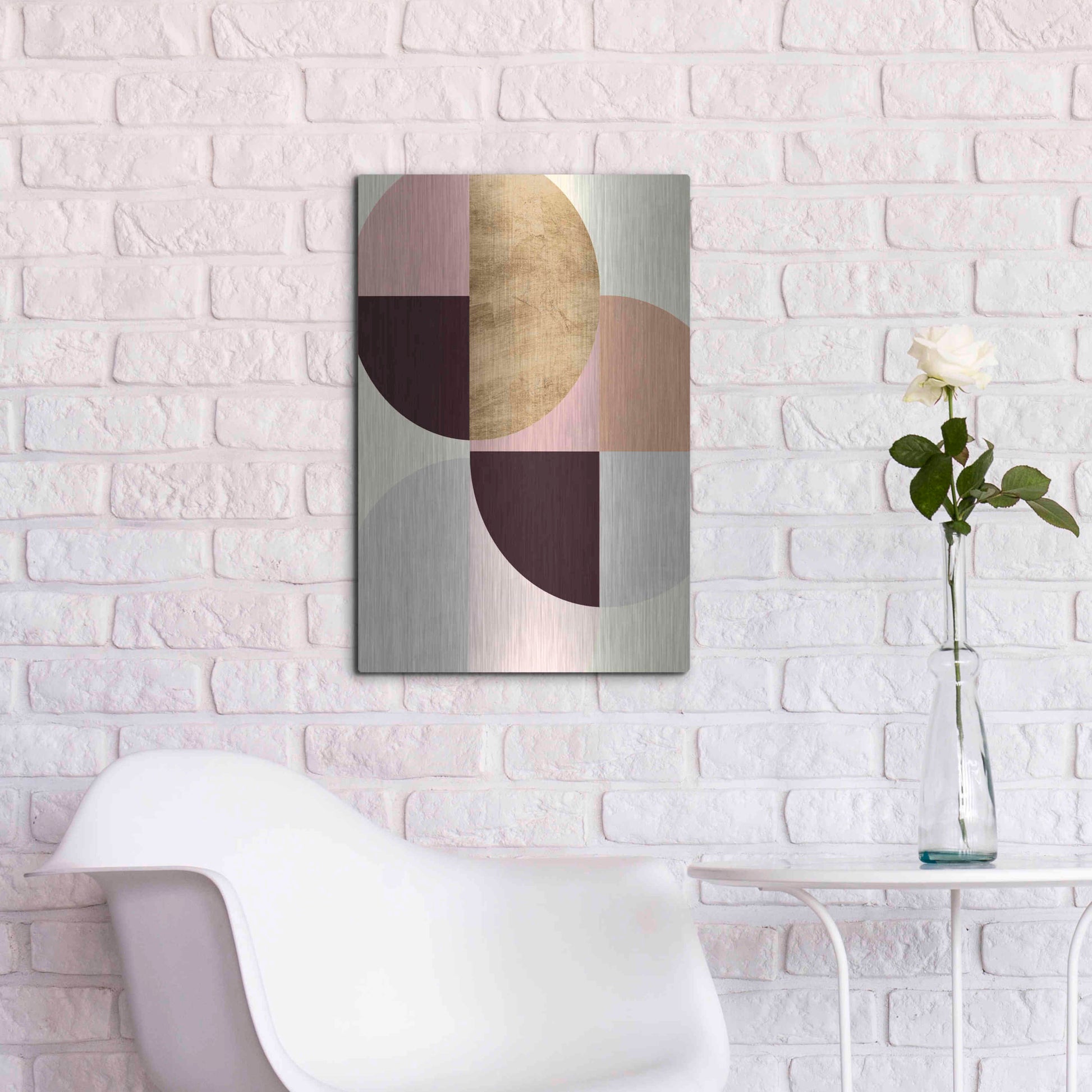 Luxe Metal Art 'Wonder Wheels III' by Annie Warren, Metal Wall Art,16x24