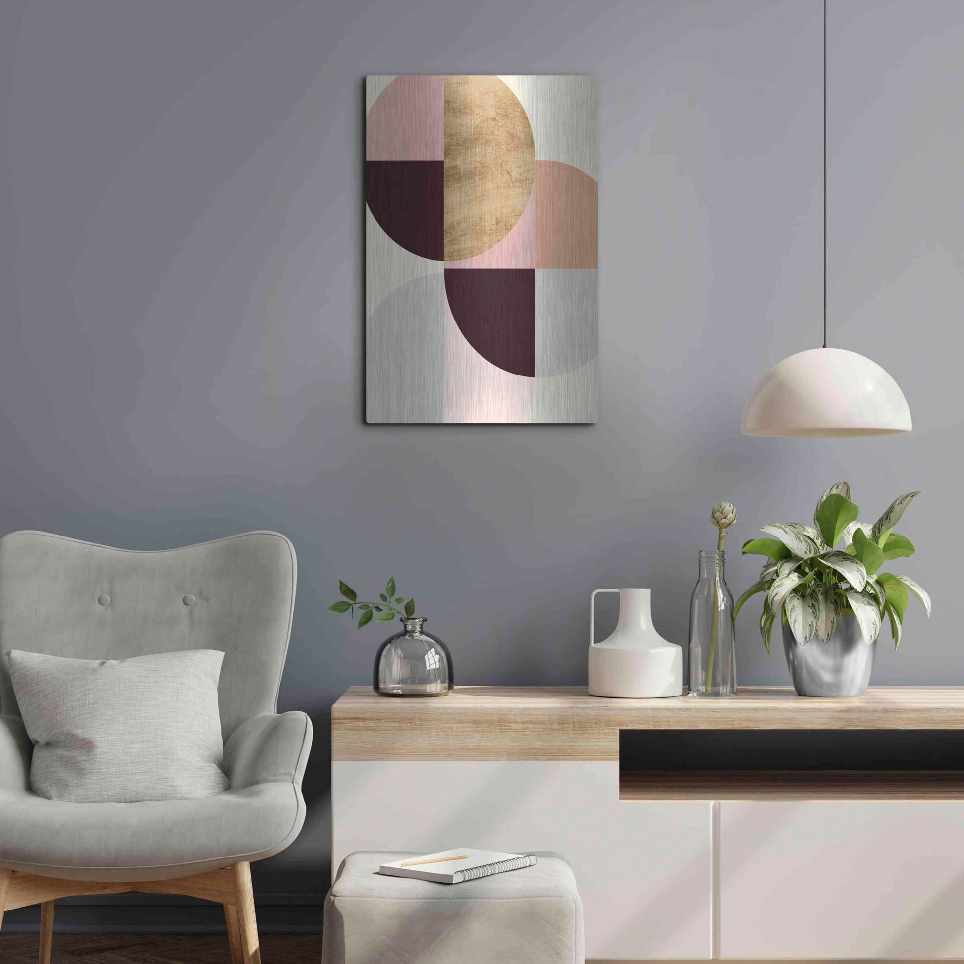 Luxe Metal Art 'Wonder Wheels III' by Annie Warren, Metal Wall Art,16x24