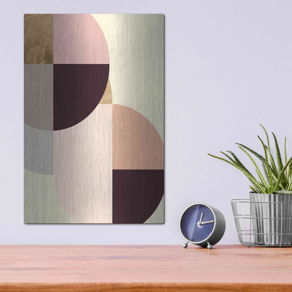 Luxe Metal Art 'Wonder Wheels IV' by Annie Warren, Metal Wall Art,12x16
