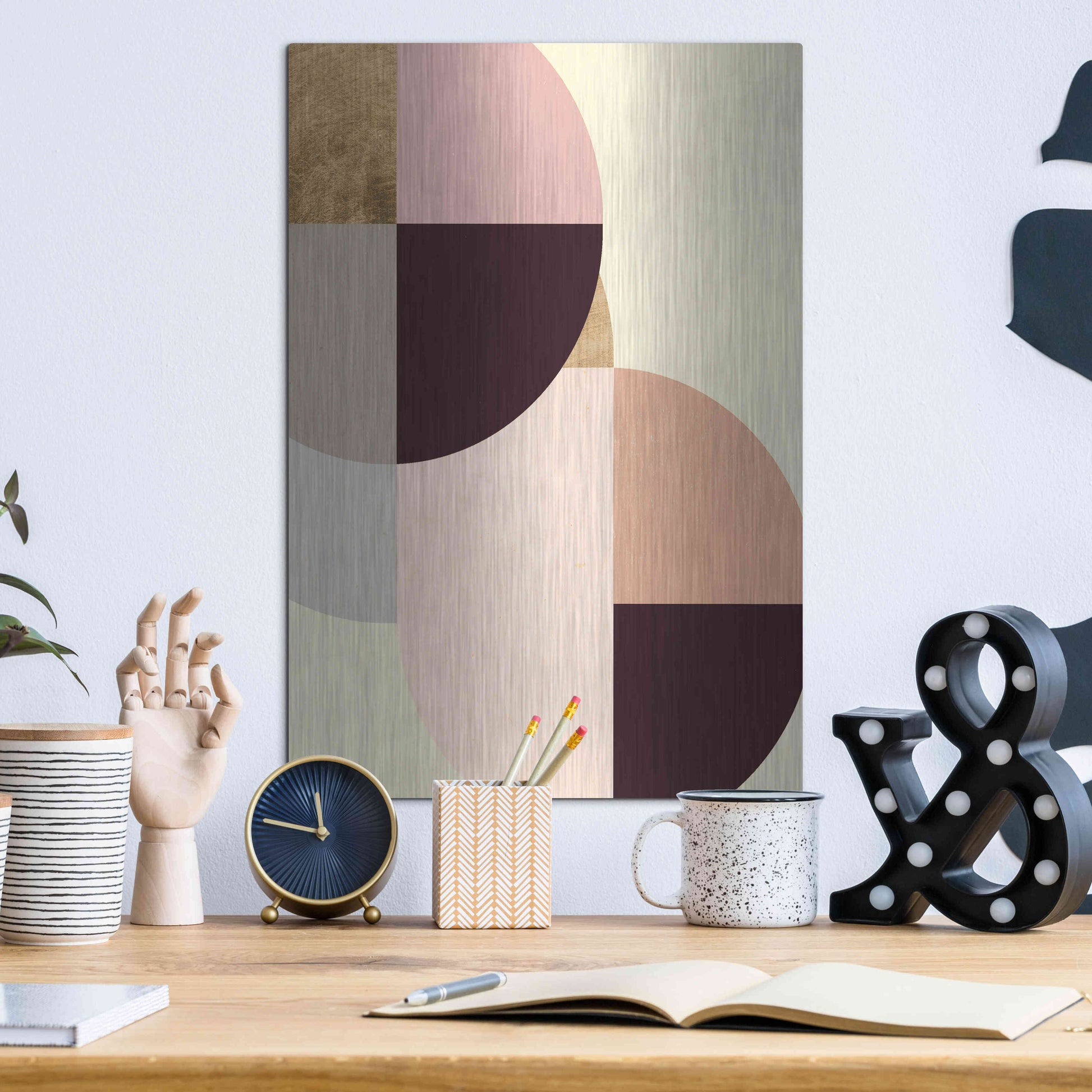 Luxe Metal Art 'Wonder Wheels IV' by Annie Warren, Metal Wall Art,12x16