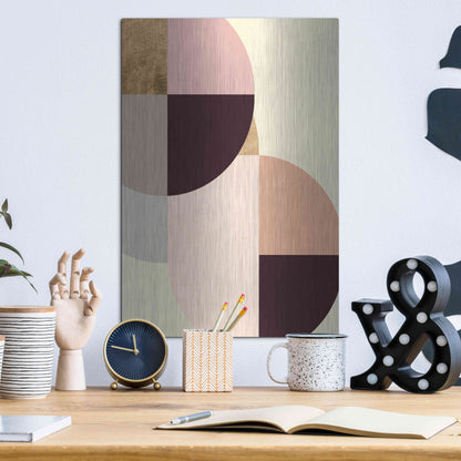 Luxe Metal Art 'Wonder Wheels IV' by Annie Warren, Metal Wall Art,12x16