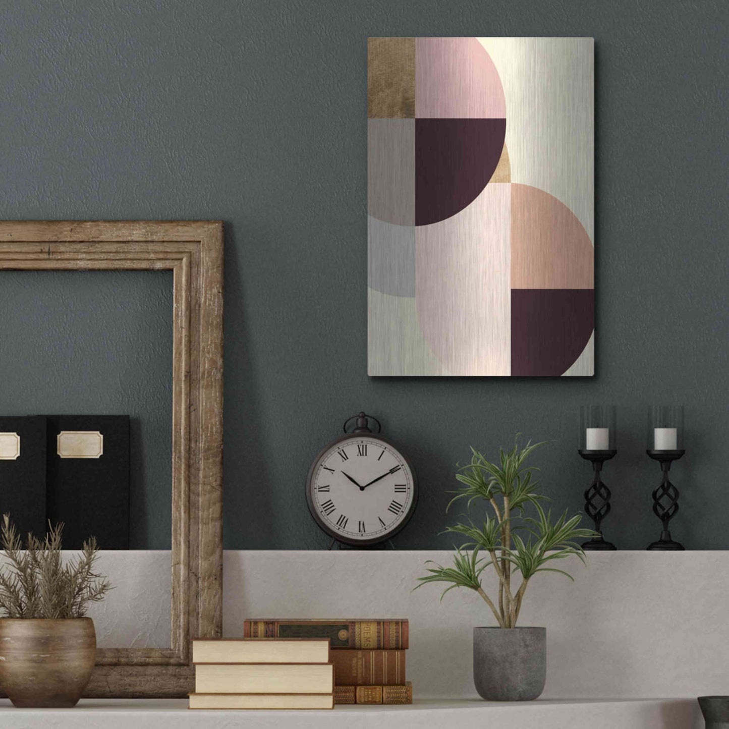 Luxe Metal Art 'Wonder Wheels IV' by Annie Warren, Metal Wall Art,12x16