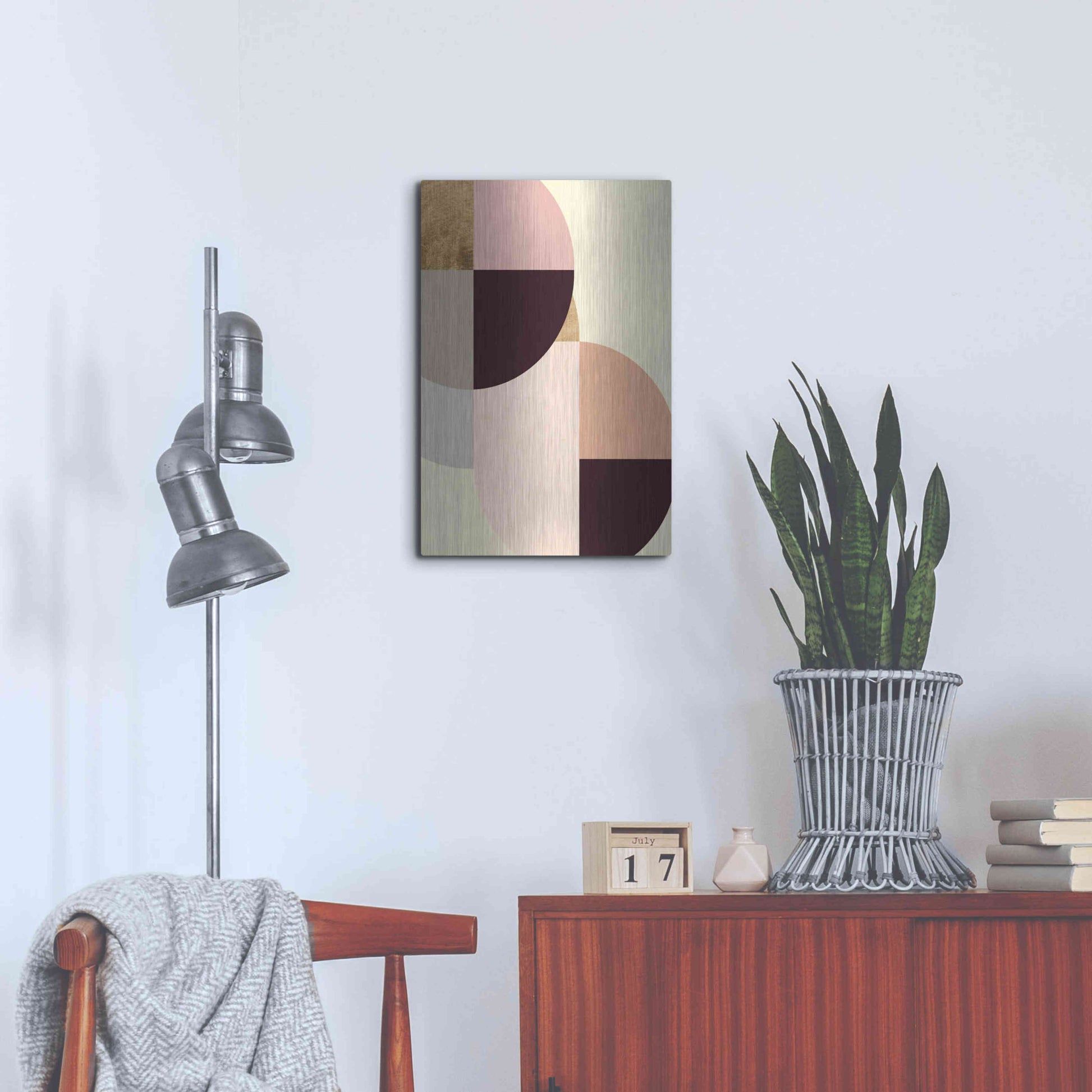 Luxe Metal Art 'Wonder Wheels IV' by Annie Warren, Metal Wall Art,16x24