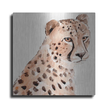 Luxe Metal Art 'Saharan Cheetah II' by Annie Warren, Metal Wall Art