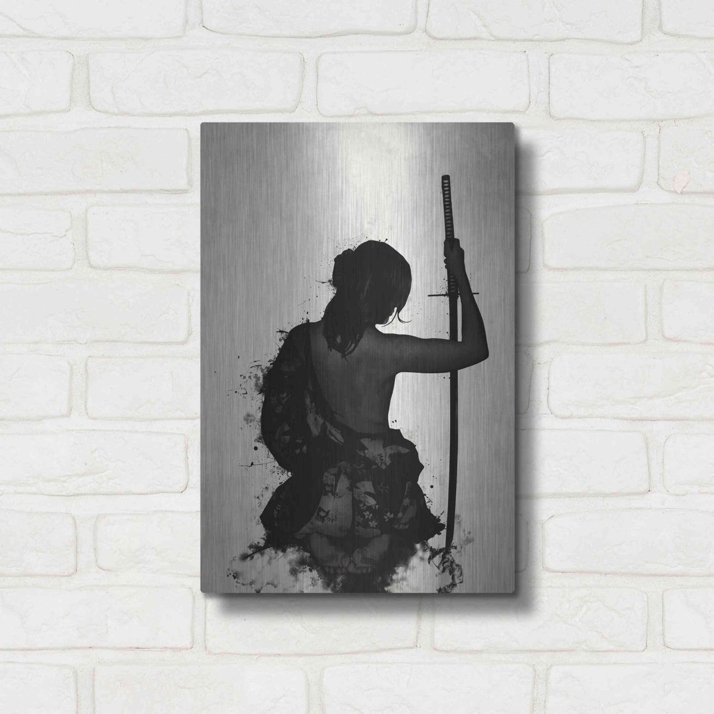 Luxe Metal Art 'Female Samurai-Onna Bugeisha' by Nicklas Gustafsson, Metal Wall Art,12x16
