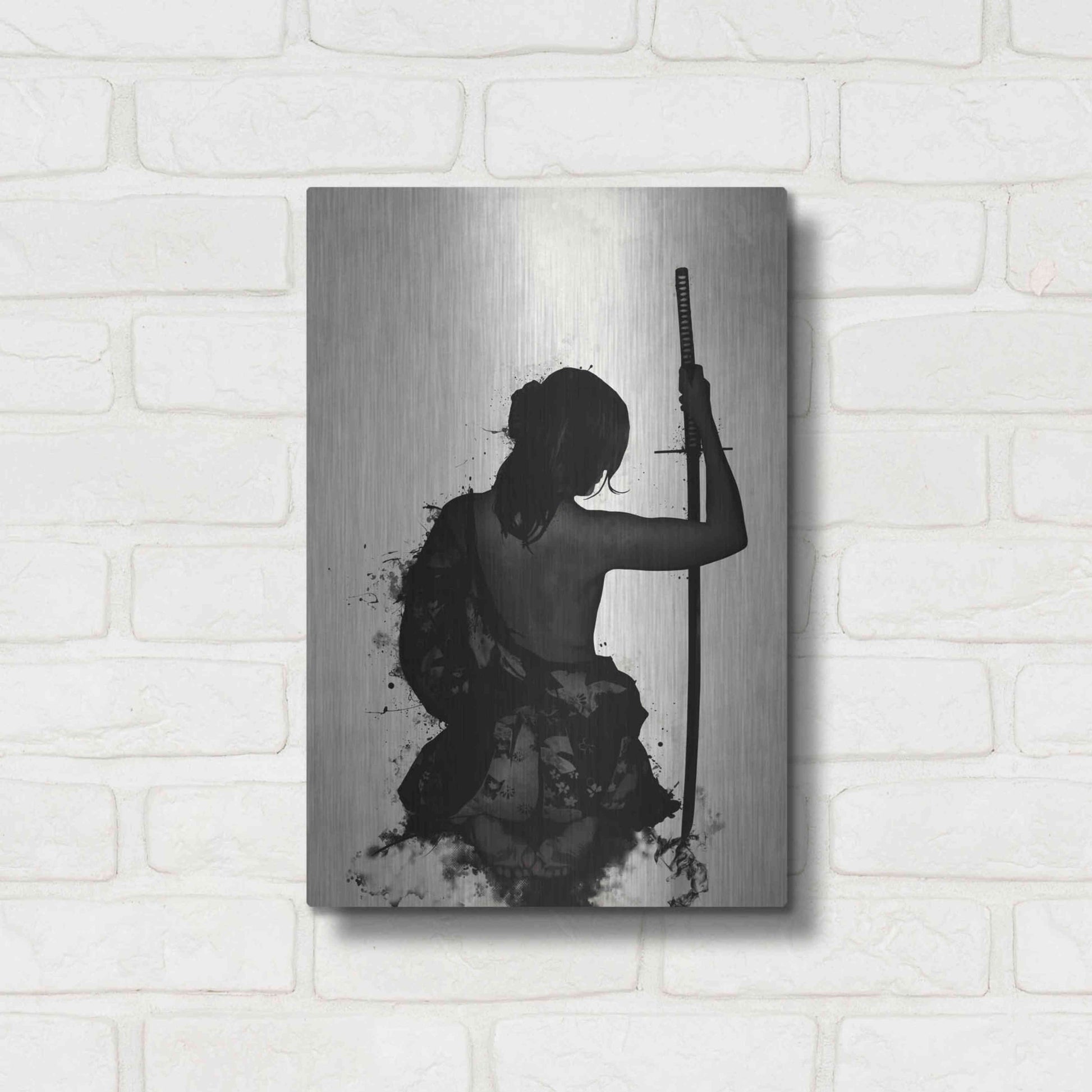Luxe Metal Art 'Female Samurai-Onna Bugeisha' by Nicklas Gustafsson, Metal Wall Art,12x16