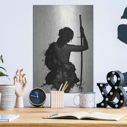 Luxe Metal Art 'Female Samurai-Onna Bugeisha' by Nicklas Gustafsson, Metal Wall Art,12x16