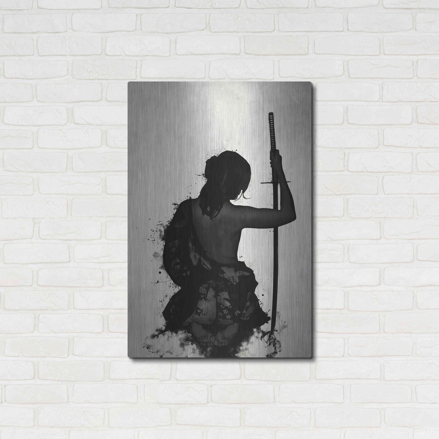 Luxe Metal Art 'Female Samurai-Onna Bugeisha' by Nicklas Gustafsson, Metal Wall Art,24x36