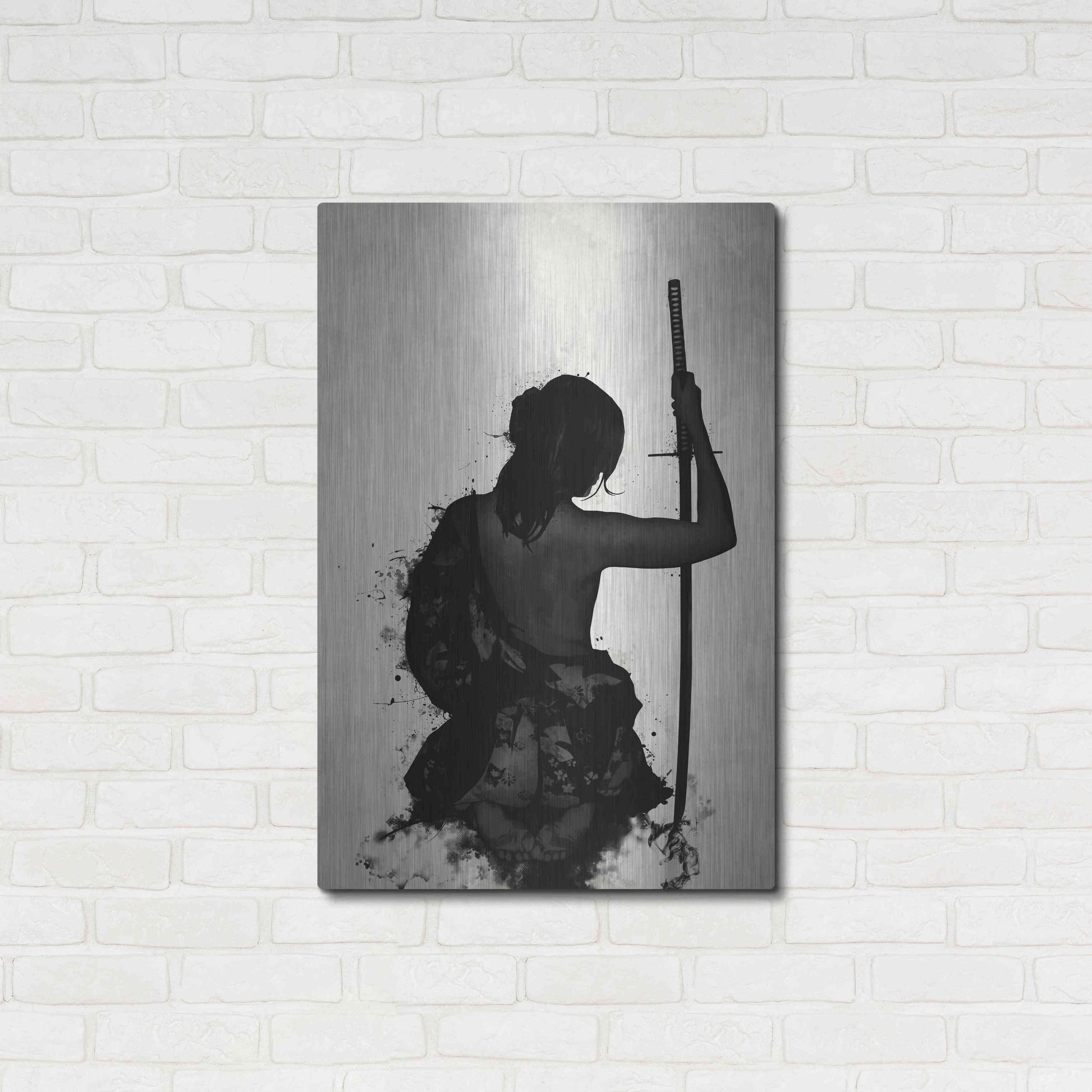 Luxe Metal Art 'Female Samurai-Onna Bugeisha' by Nicklas Gustafsson, Metal Wall Art,24x36