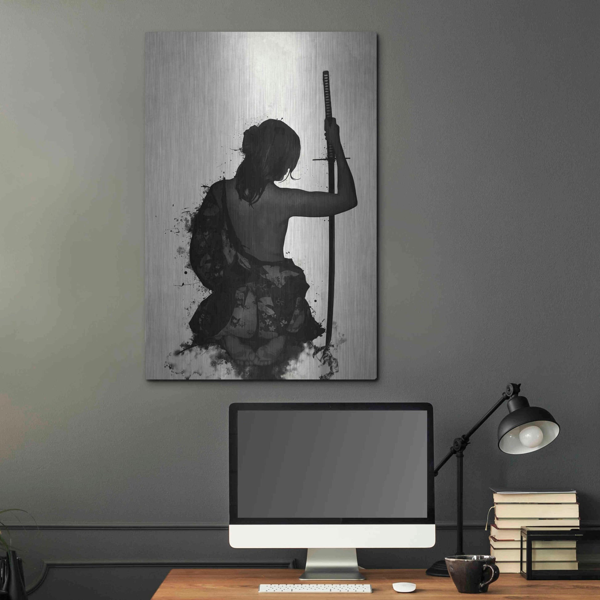 Luxe Metal Art 'Female Samurai-Onna Bugeisha' by Nicklas Gustafsson, Metal Wall Art,24x36