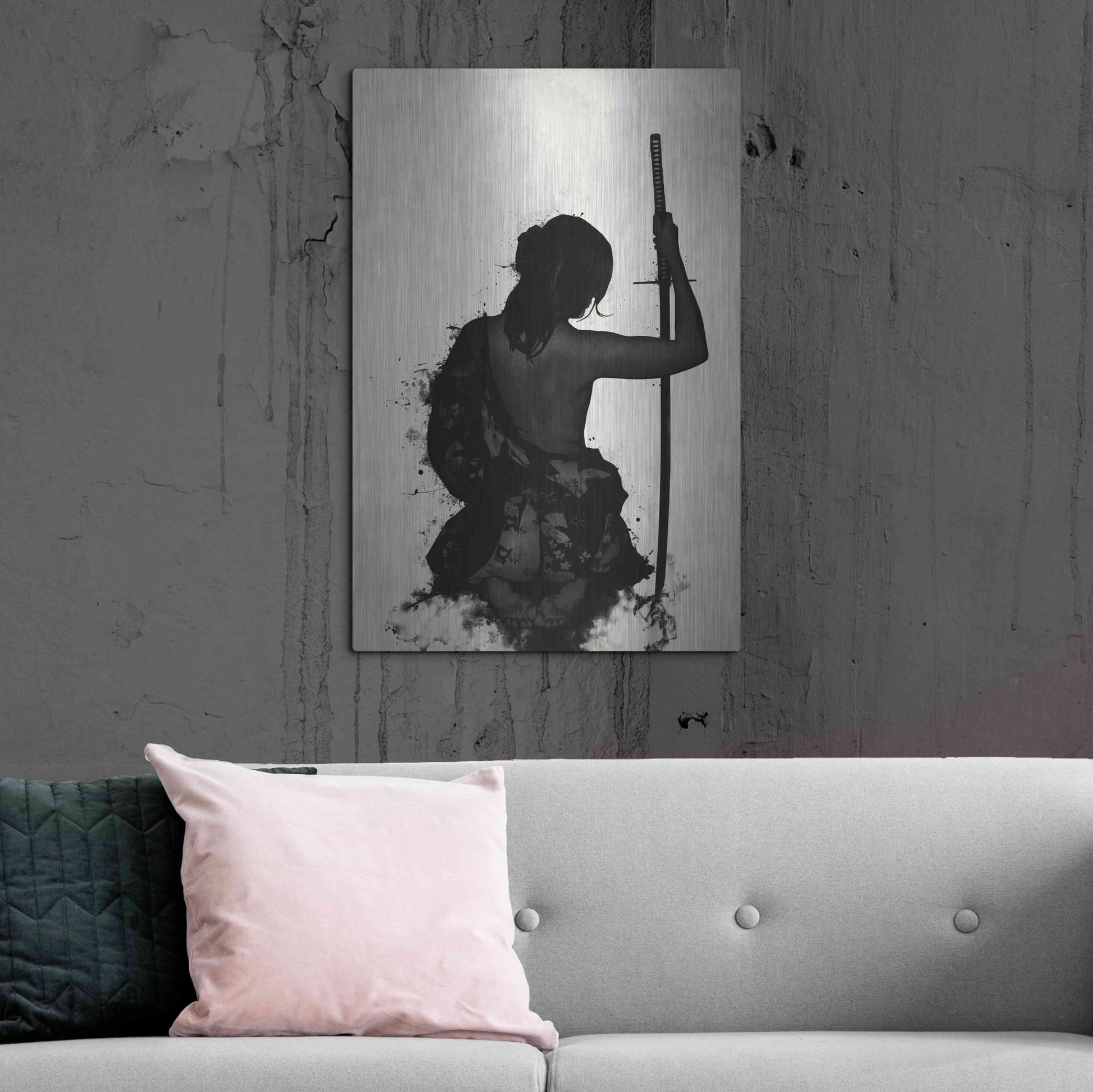 Luxe Metal Art 'Female Samurai-Onna Bugeisha' by Nicklas Gustafsson, Metal Wall Art,24x36