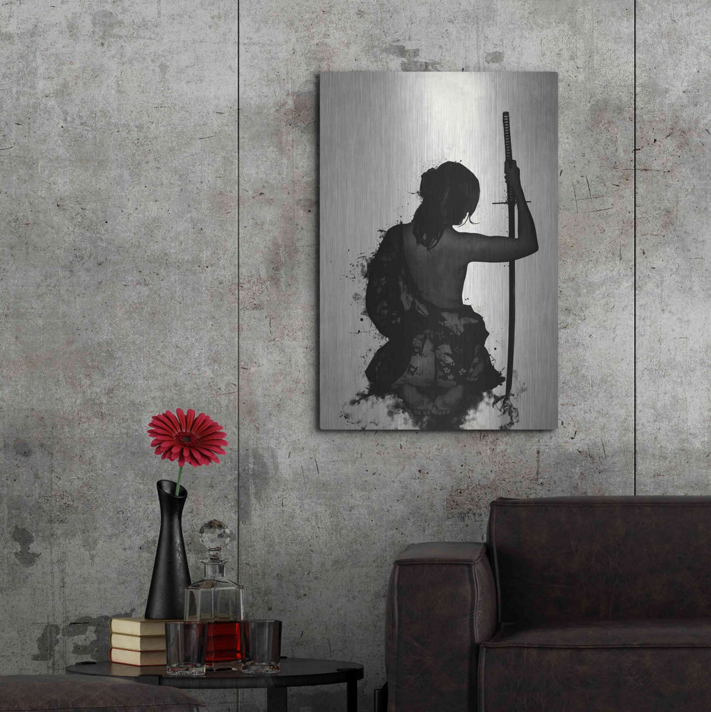 Luxe Metal Art 'Female Samurai-Onna Bugeisha' by Nicklas Gustafsson, Metal Wall Art,24x36