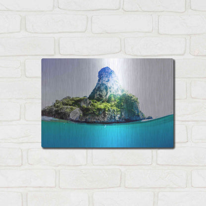 Luxe Metal Art 'Tropical Island' by Nicklas Gustafsson, Metal Wall Art,16x12