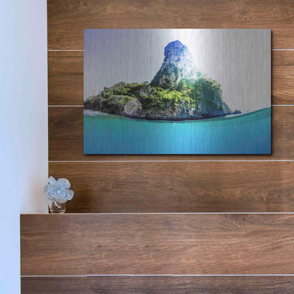 Luxe Metal Art 'Tropical Island' by Nicklas Gustafsson, Metal Wall Art,16x12