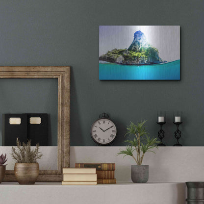 Luxe Metal Art 'Tropical Island' by Nicklas Gustafsson, Metal Wall Art,16x12