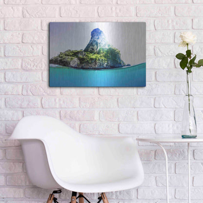 Luxe Metal Art 'Tropical Island' by Nicklas Gustafsson, Metal Wall Art,24x16