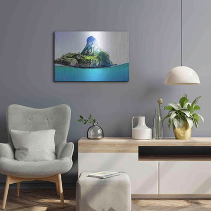 Luxe Metal Art 'Tropical Island' by Nicklas Gustafsson, Metal Wall Art,24x16