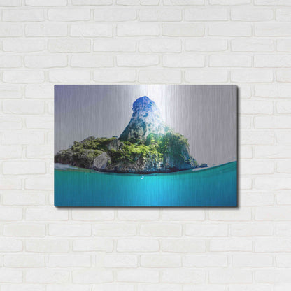 Luxe Metal Art 'Tropical Island' by Nicklas Gustafsson, Metal Wall Art,36x24