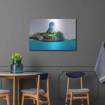 Luxe Metal Art 'Tropical Island' by Nicklas Gustafsson, Metal Wall Art,36x24