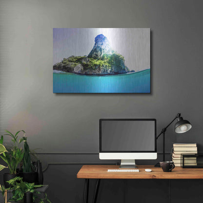 Luxe Metal Art 'Tropical Island' by Nicklas Gustafsson, Metal Wall Art,36x24