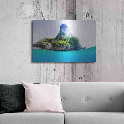 Luxe Metal Art 'Tropical Island' by Nicklas Gustafsson, Metal Wall Art,36x24