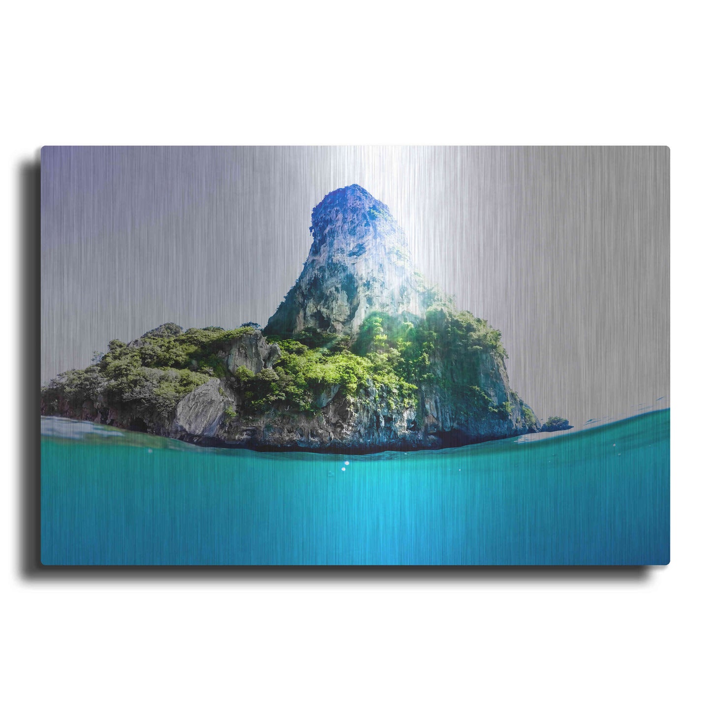 Luxe Metal Art 'Tropical Island' by Nicklas Gustafsson, Metal Wall Art