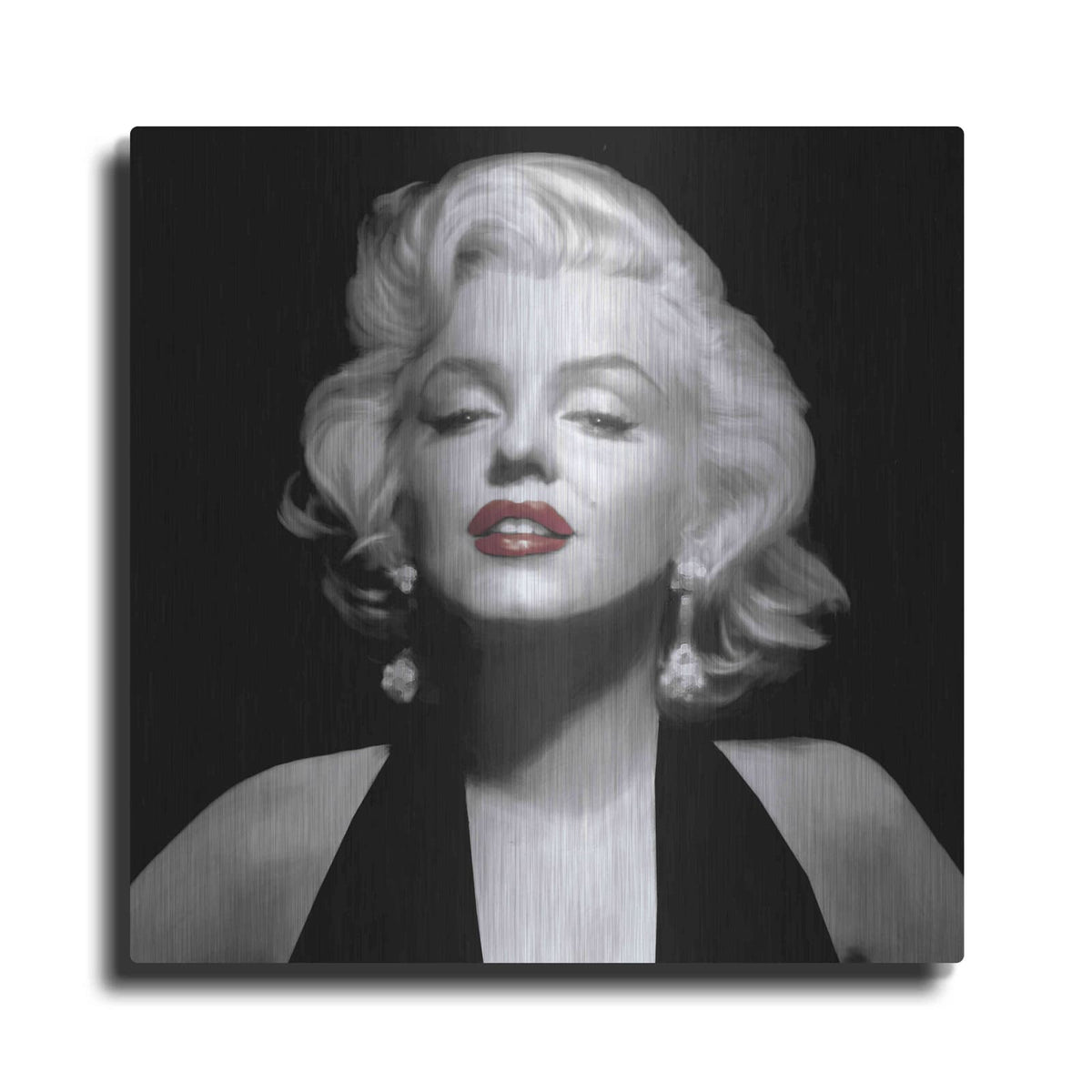 'Halter Top Marilyn Red Lips' by Chris Consani – Metal Wall Art