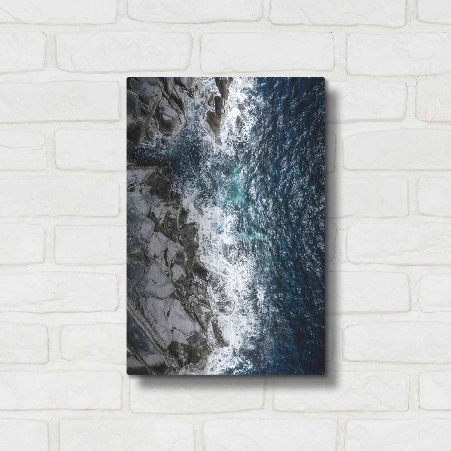 Luxe Metal Art 'Skagerrak Coastline' by Nicklas Gustafsson, Metal Wall Art,12x16