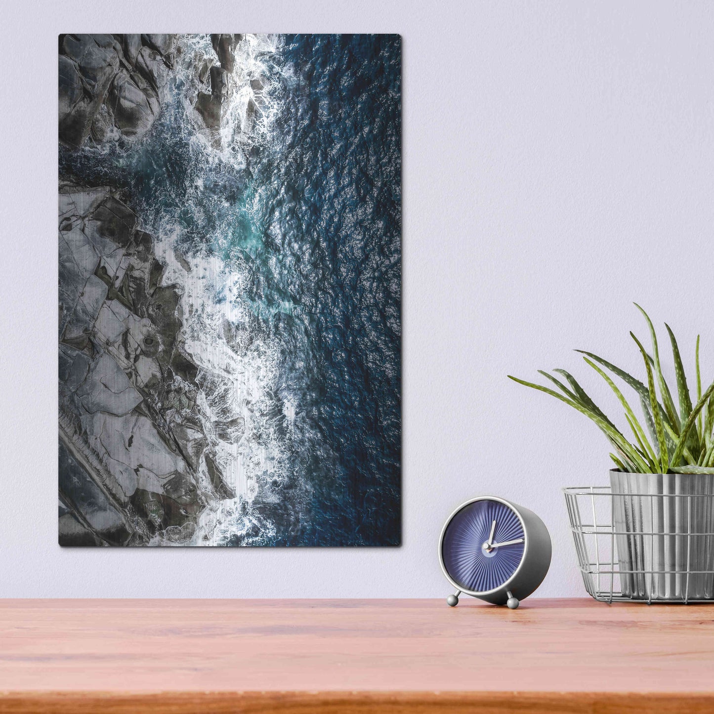 Luxe Metal Art 'Skagerrak Coastline' by Nicklas Gustafsson, Metal Wall Art,12x16