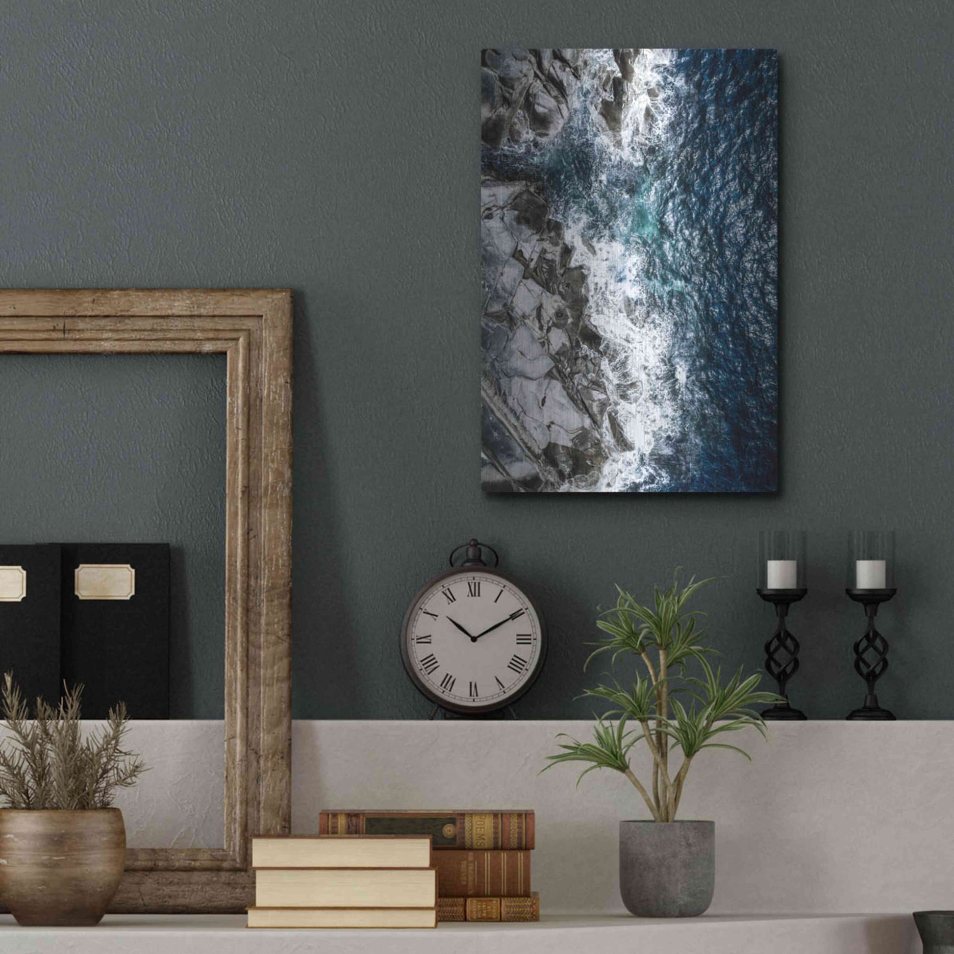 Luxe Metal Art 'Skagerrak Coastline' by Nicklas Gustafsson, Metal Wall Art,12x16