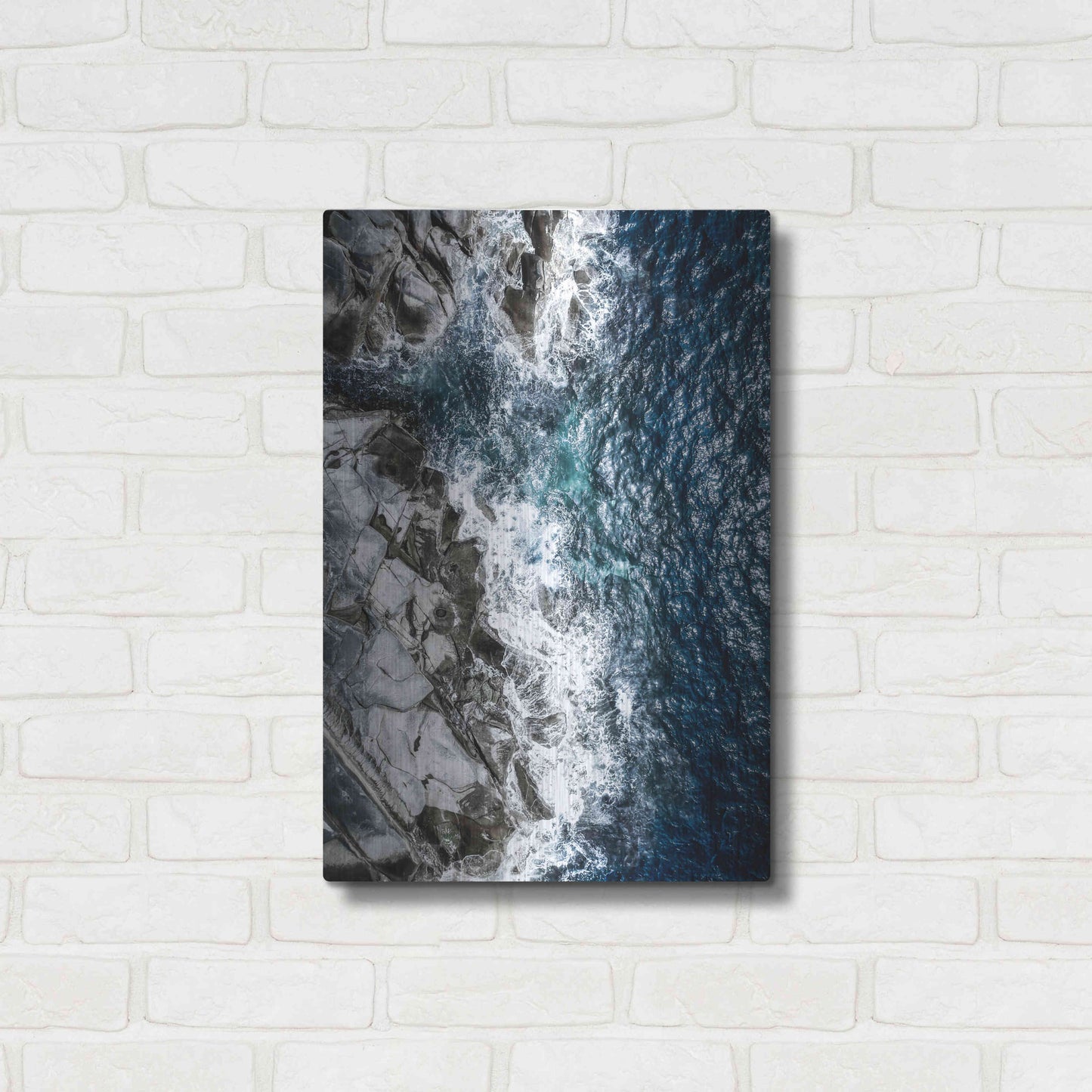 Luxe Metal Art 'Skagerrak Coastline' by Nicklas Gustafsson, Metal Wall Art,16x24