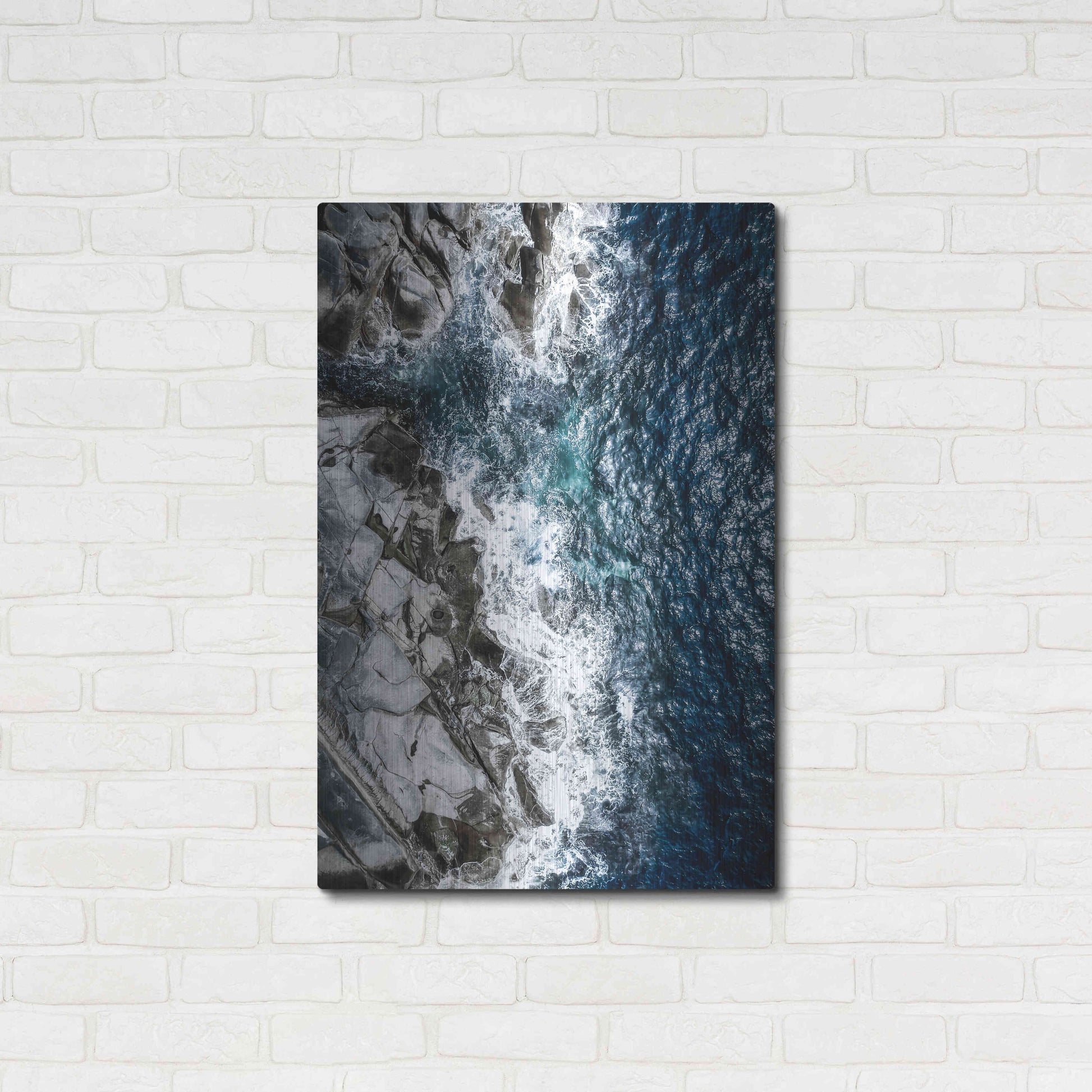 Luxe Metal Art 'Skagerrak Coastline' by Nicklas Gustafsson, Metal Wall Art,24x36