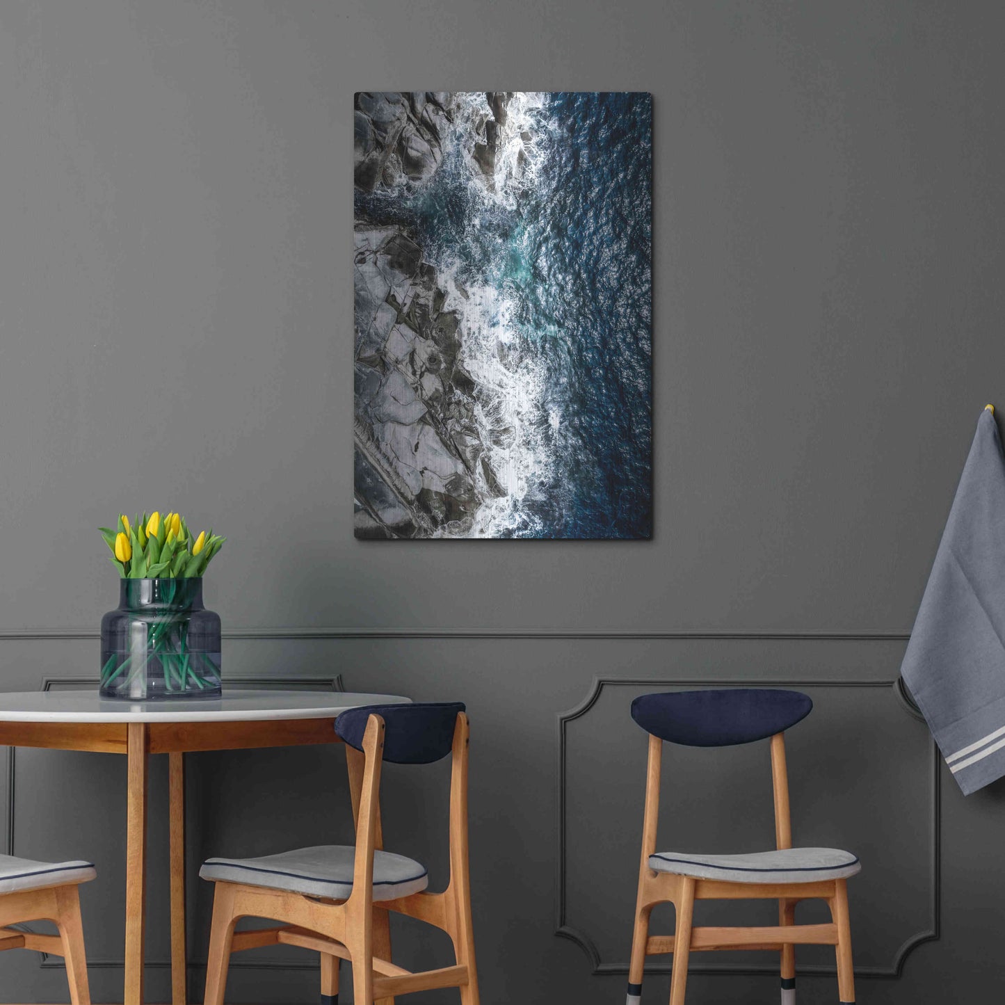 Luxe Metal Art 'Skagerrak Coastline' by Nicklas Gustafsson, Metal Wall Art,24x36