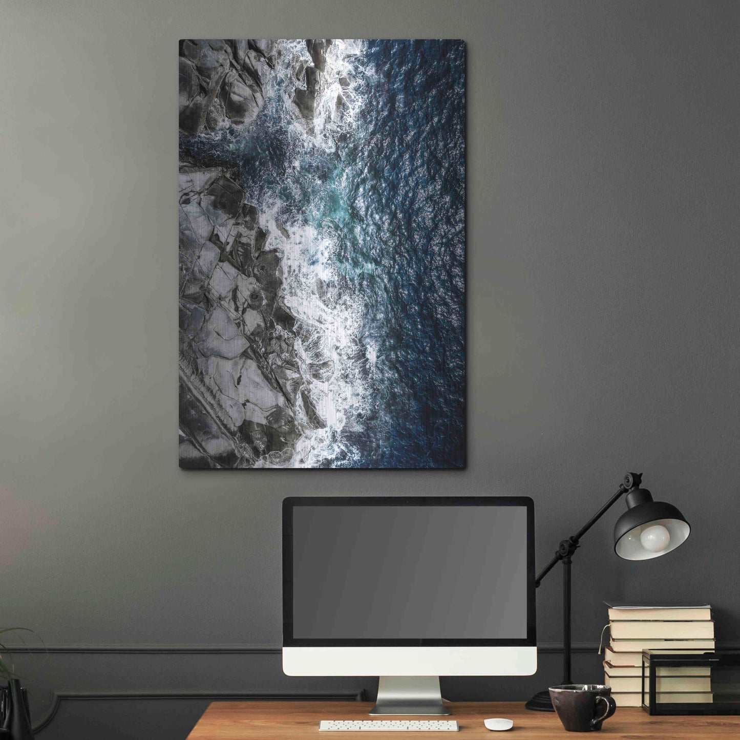 Luxe Metal Art 'Skagerrak Coastline' by Nicklas Gustafsson, Metal Wall Art,24x36
