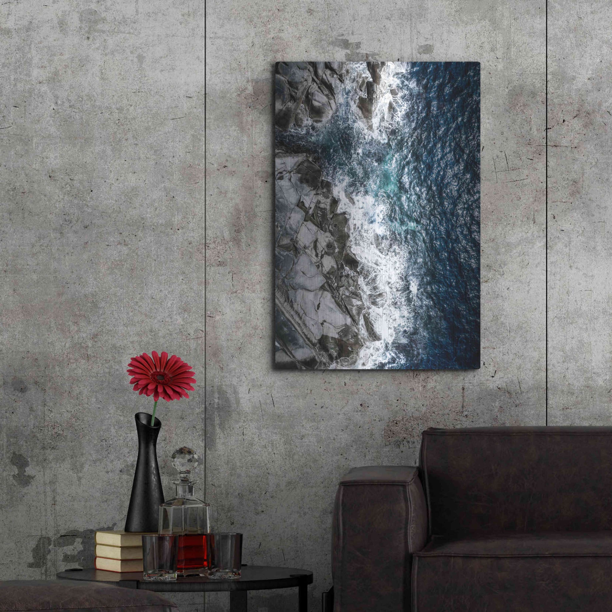 Luxe Metal Art 'Skagerrak Coastline' by Nicklas Gustafsson, Metal Wall Art,24x36