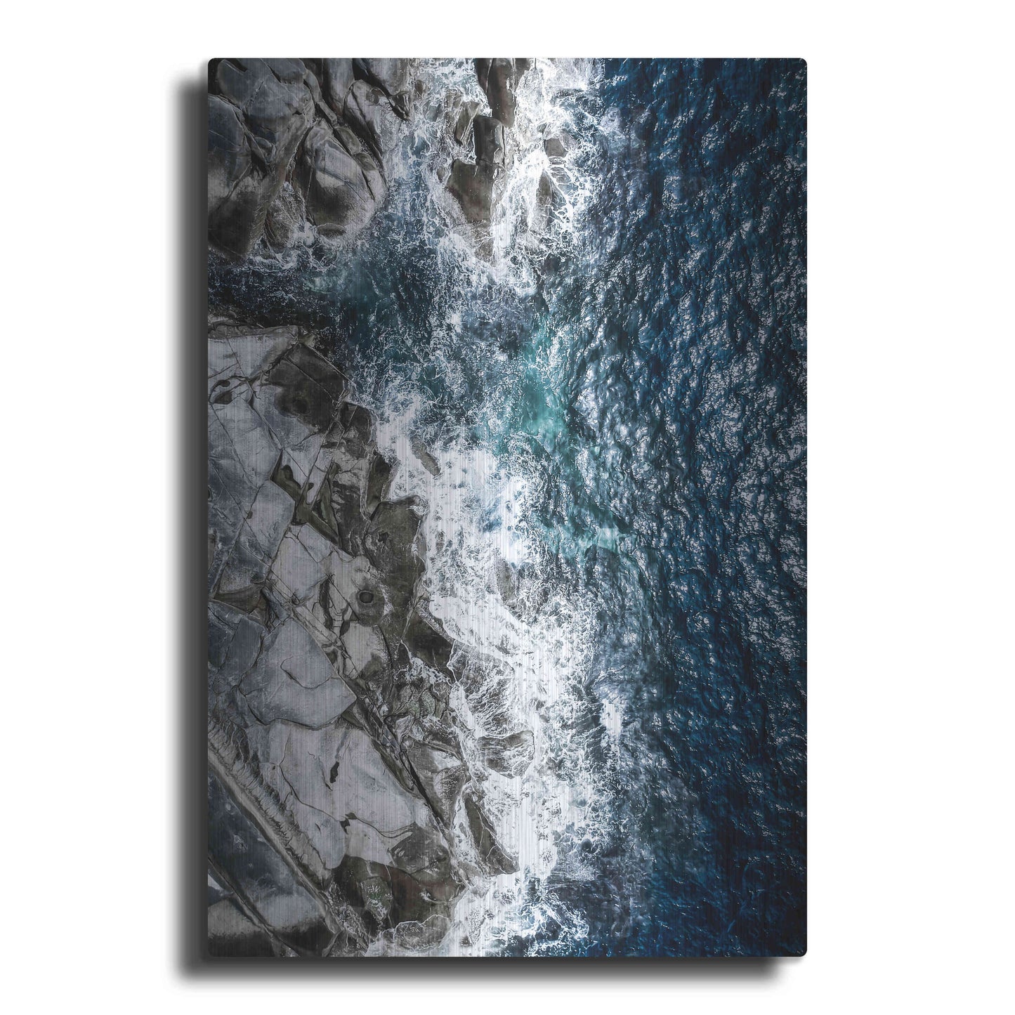 Luxe Metal Art 'Skagerrak Coastline' by Nicklas Gustafsson, Metal Wall Art