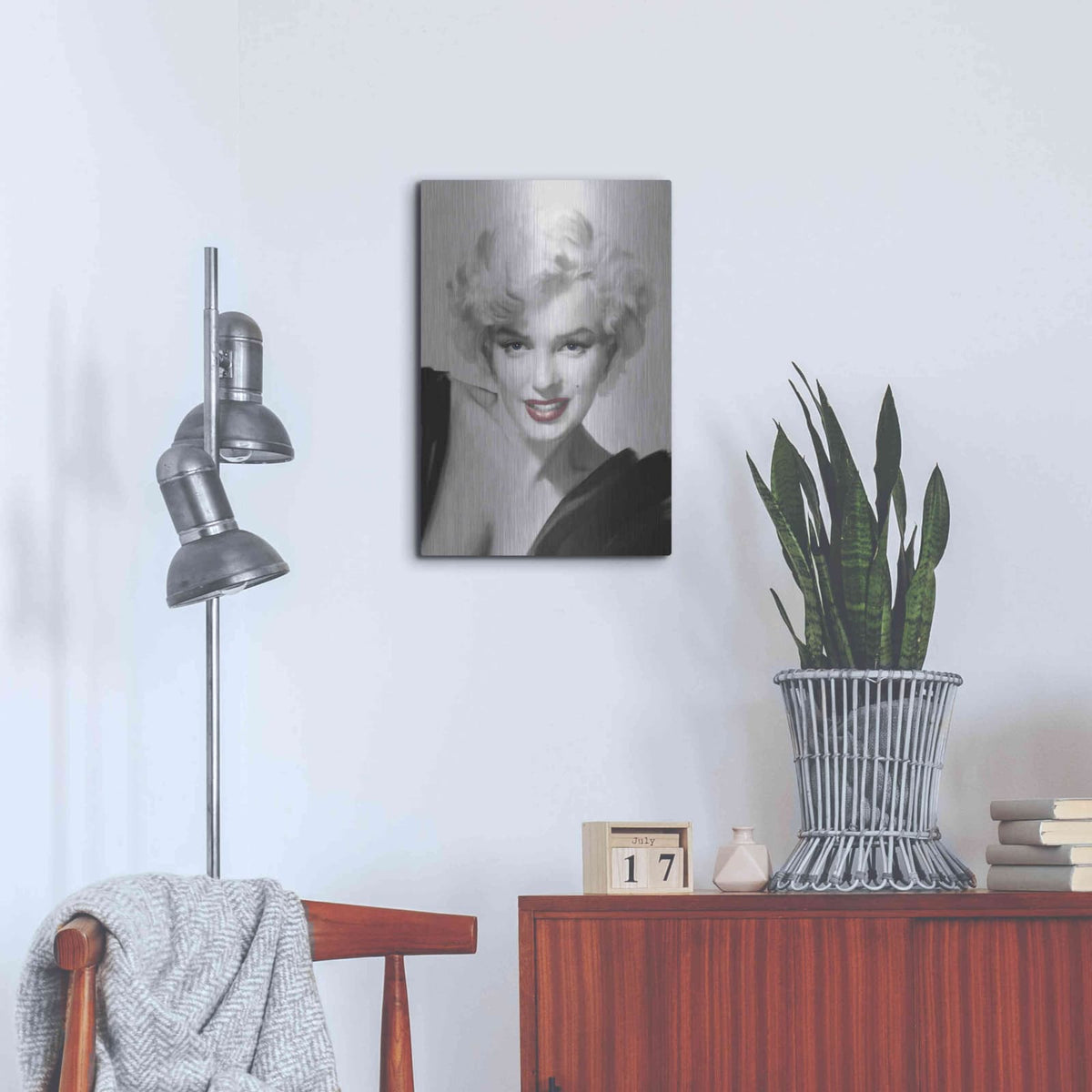 'The Look Red Lips' by Chris Consani – Metal Wall Art, 16x24 room view