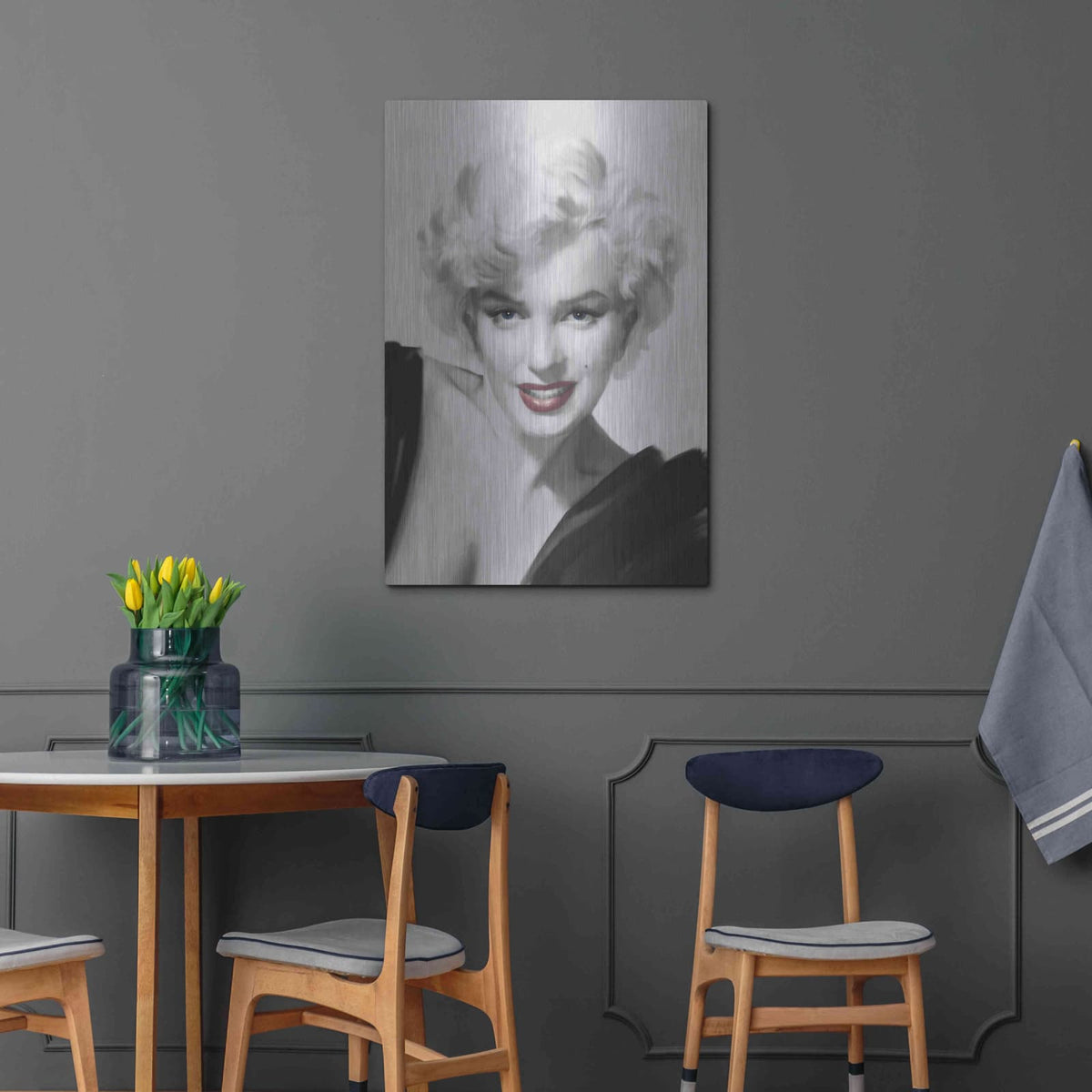 'The Look Red Lips' by Chris Consani – Metal Wall Art, 24x36 room view