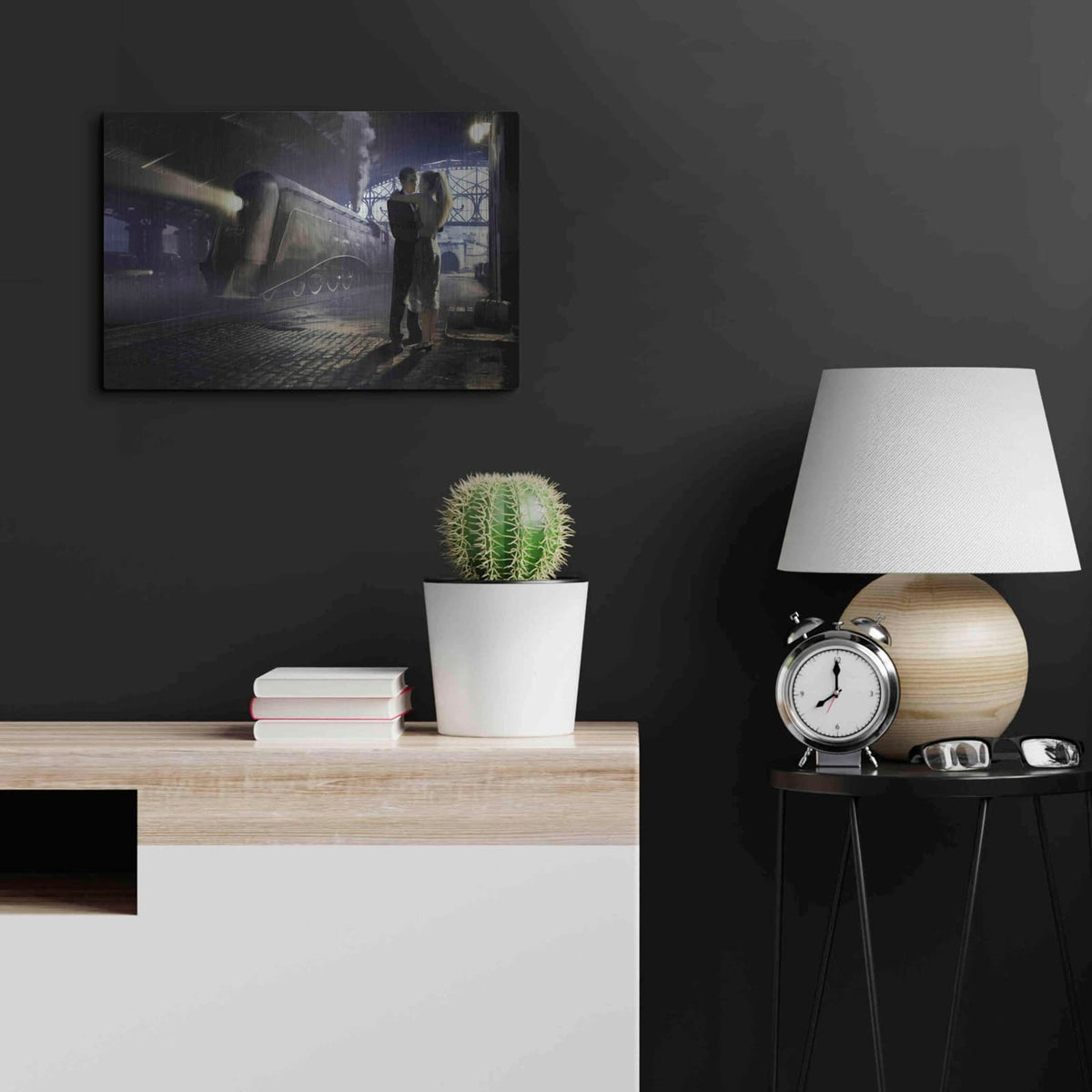 'Train Depot' by Chris Consani – Metal Wall Art, 24x16 room view