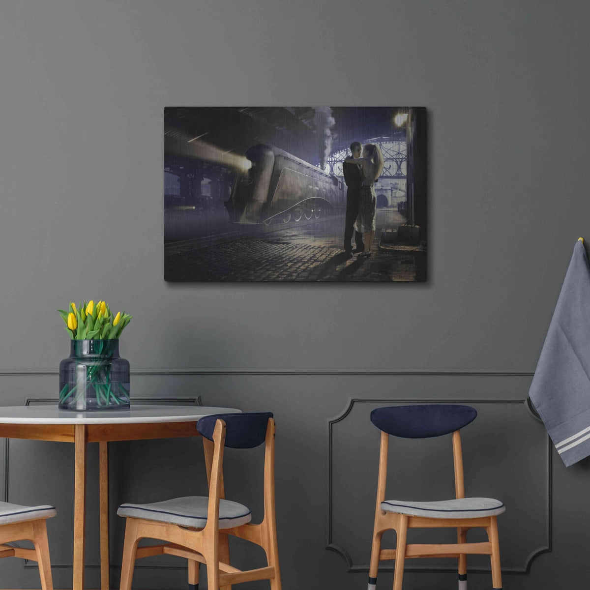 'Train Depot' by Chris Consani – Metal Wall Art, 36x24 room view