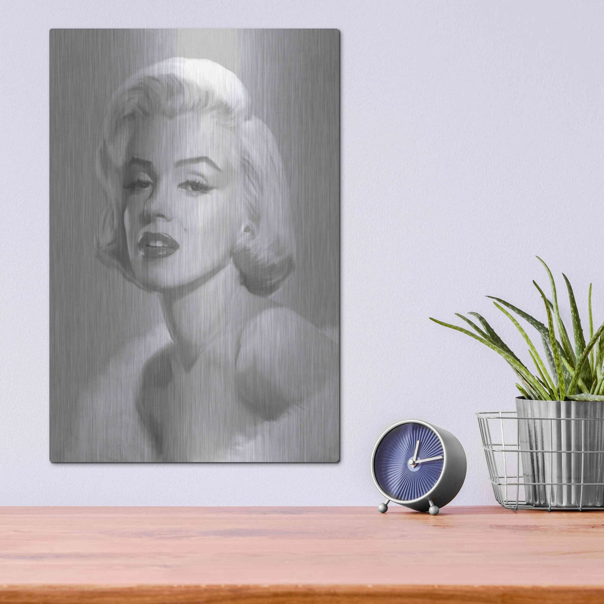 'True Blue Marilyn' by Chris Consani – Metal Wall Art, 12x16 room view