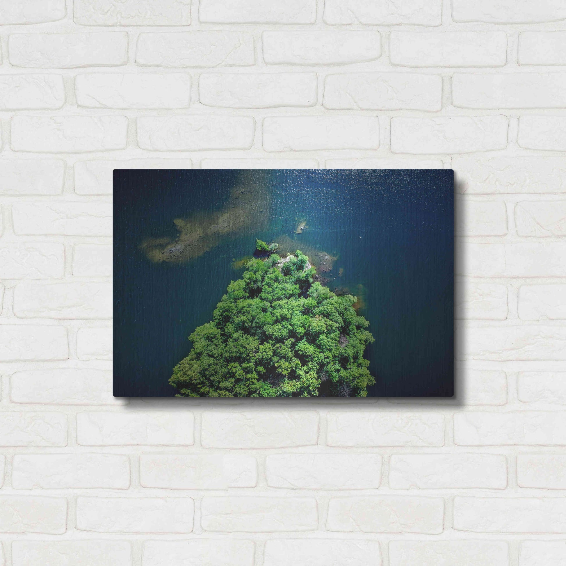 Luxe Metal Art 'Archipelago Island' by Nicklas Gustafsson, Metal Wall Art,24x16