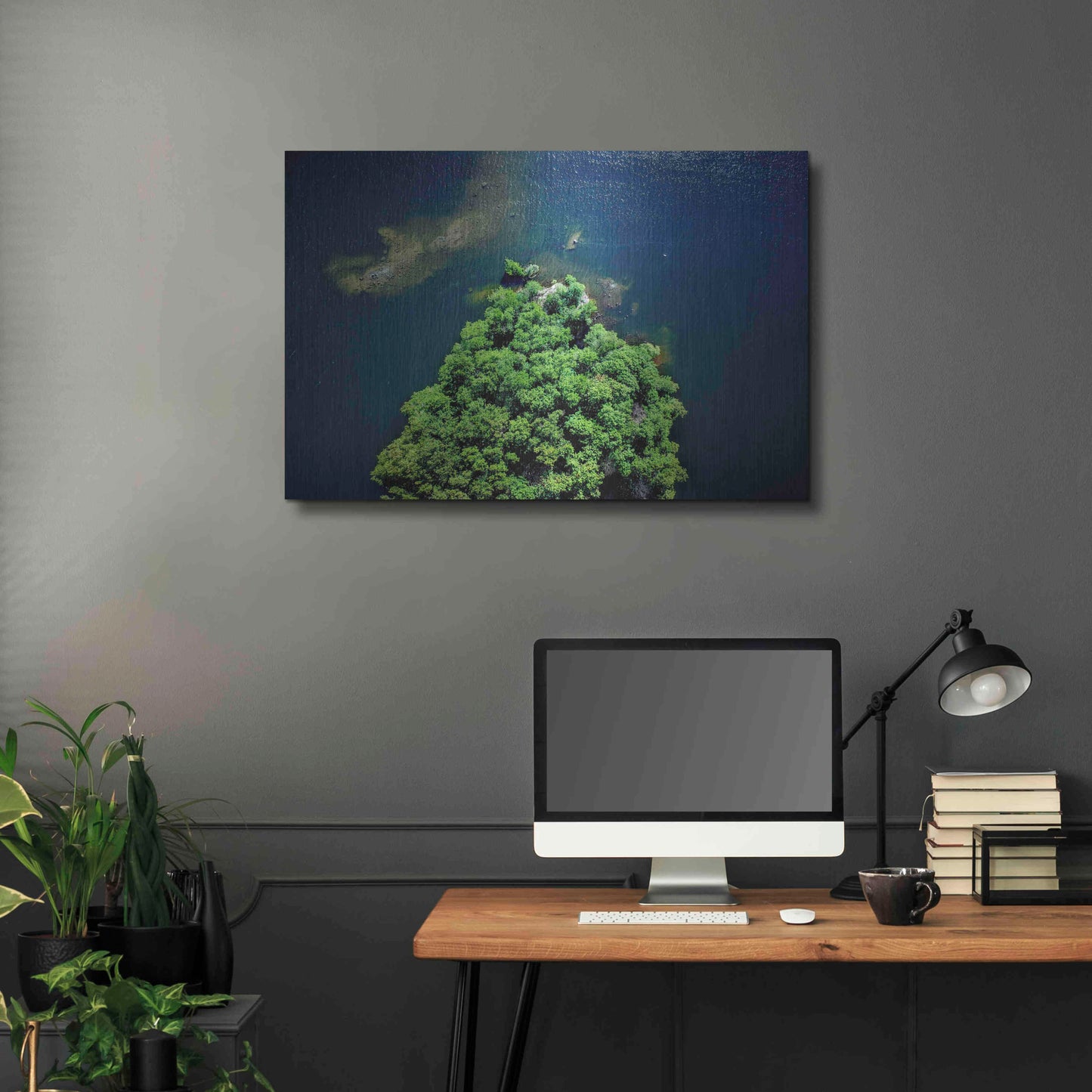 Luxe Metal Art 'Archipelago Island' by Nicklas Gustafsson, Metal Wall Art,36x24
